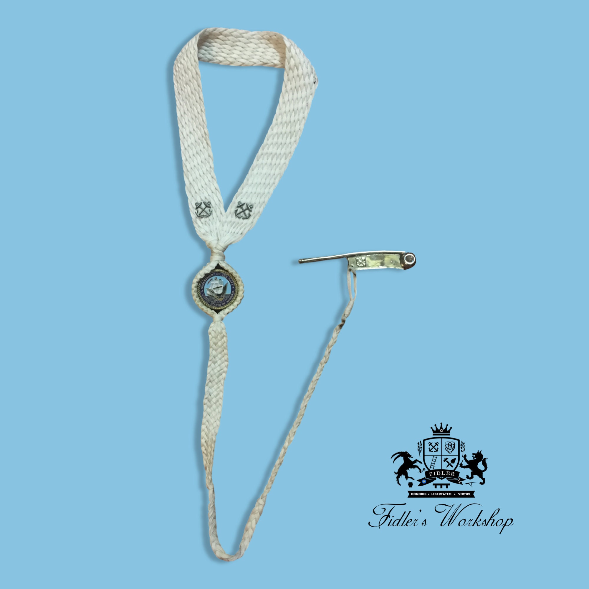 WW1 / WW2 Rifles Officers Revolver / Whistle Lanyard In General - Foto 5