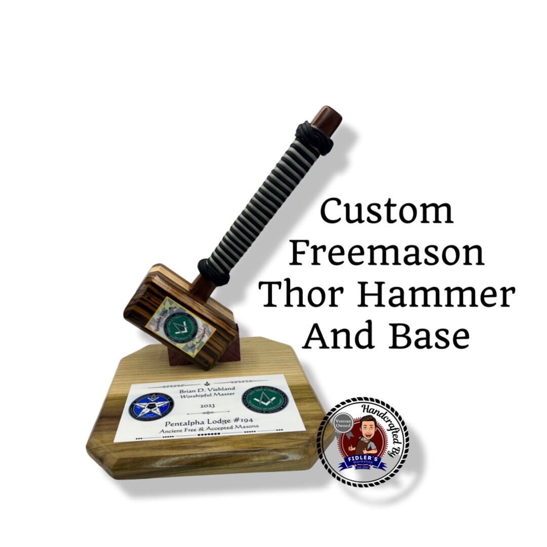 Freemason Gavel, Thor Hammer, War Hammer, Gavel, Mallet, Past Master