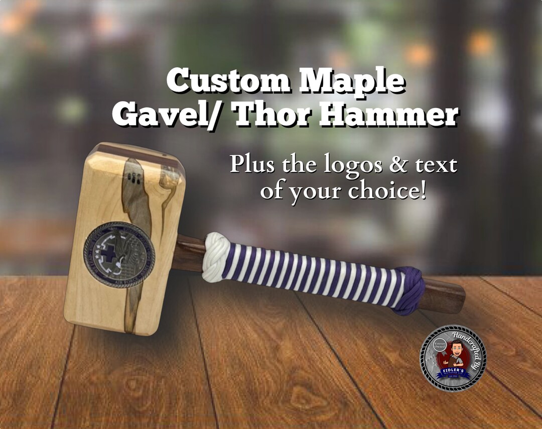 Custom Thor Hammer, Large Gavel, Veteran Owned, Freemason Gavel