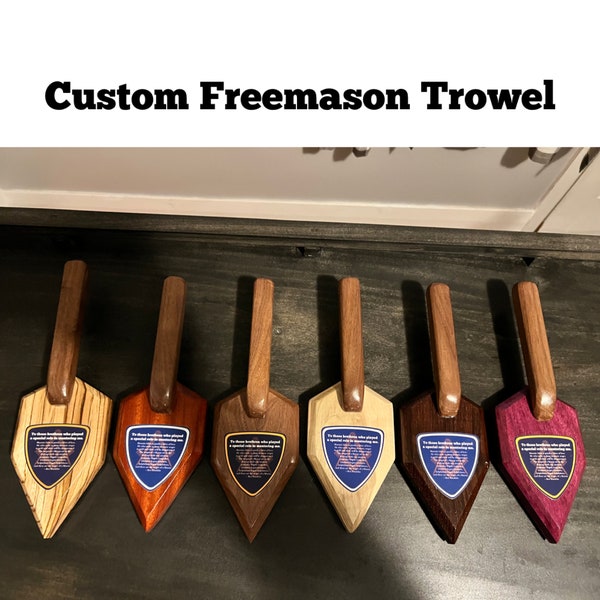 Custom Freemason Master Mason Trowel Working Tool