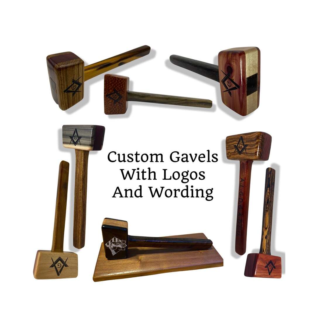 Custom Gavel Mallet Hammer Freemason Past Master Worshipful Master