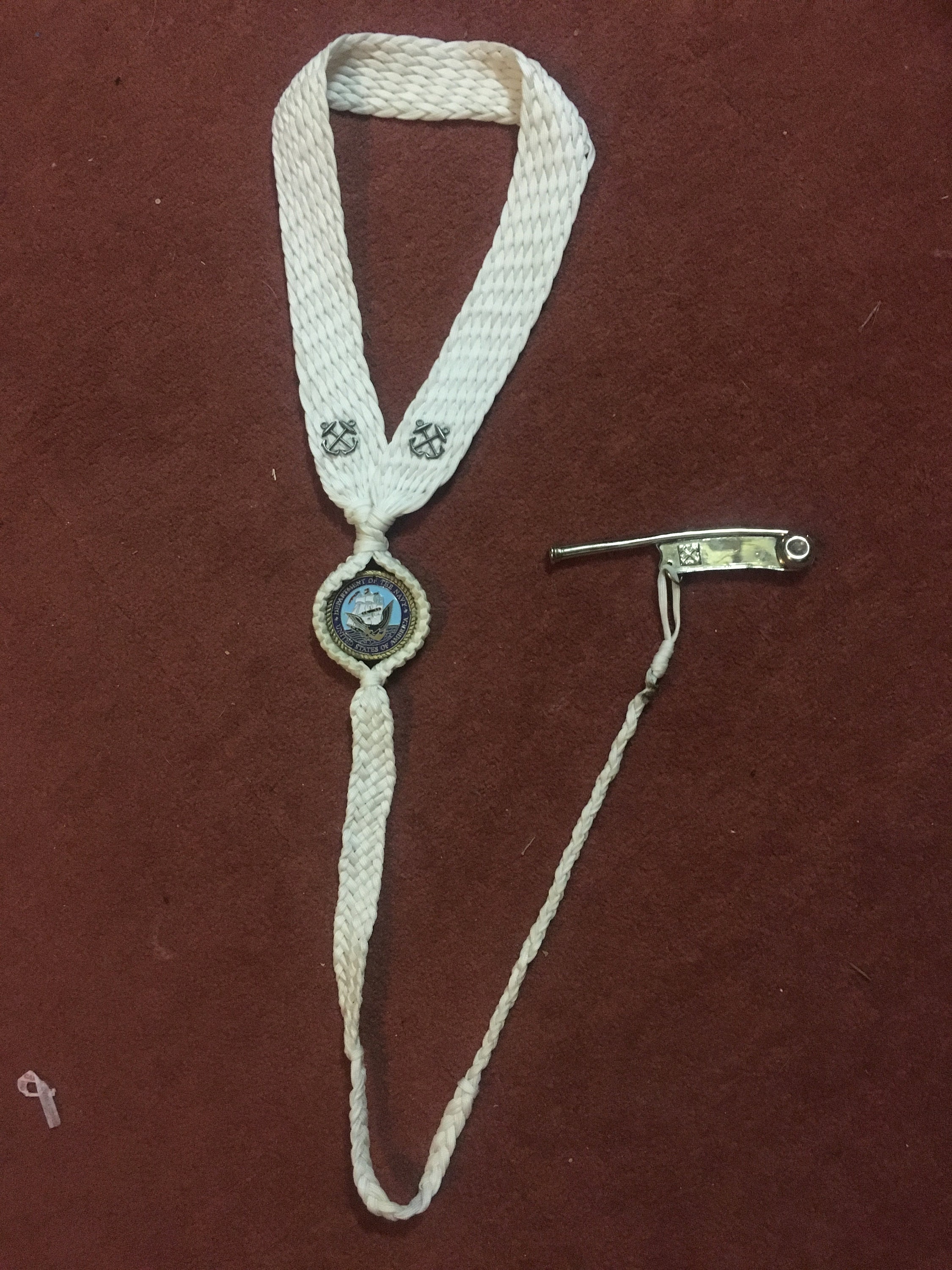 White Custom Boatswains Mate Pipe Lanyard Navy Coast Guard Etsy