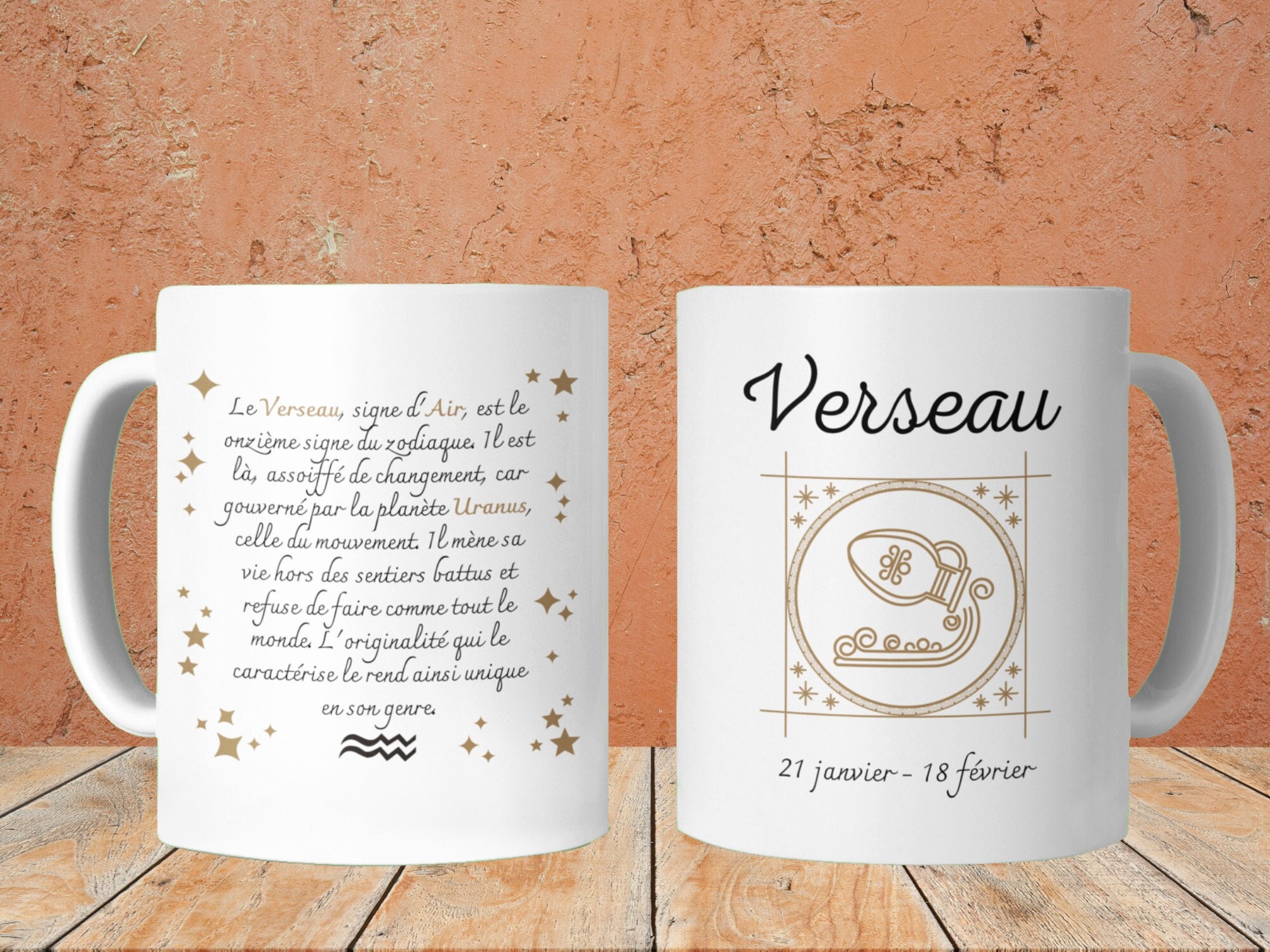 Mug Verseau/Tasse Signe Astrologique/ Verseau/Mug Astrologique/Mug Astrologique/Cadeau Verseau/Cadea