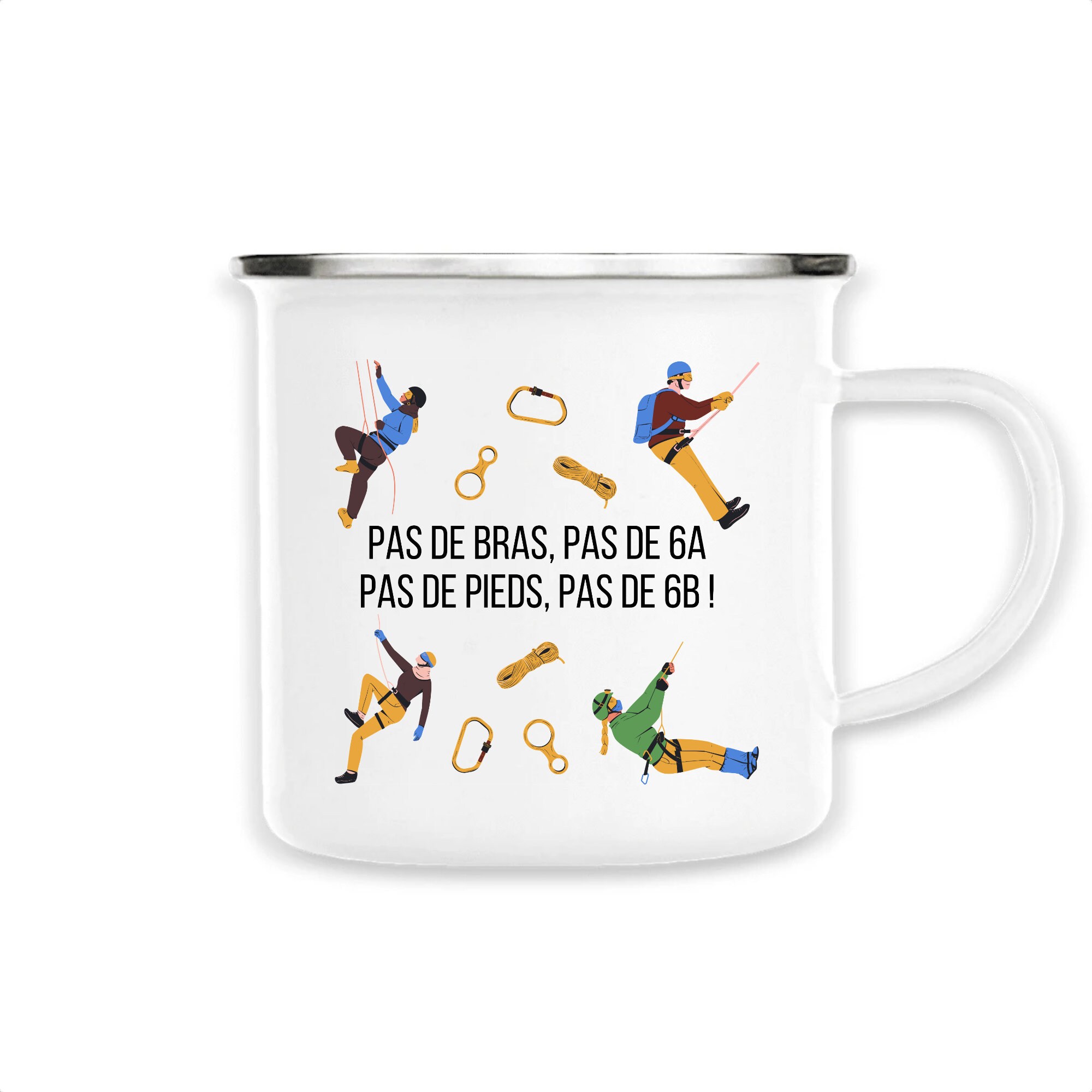 Mug Inox Escalade/Sport/Escalade/Tasse Émaillée/ Fan Escalade/Mug Personnalisé/Mug Escalade/Cadeau E