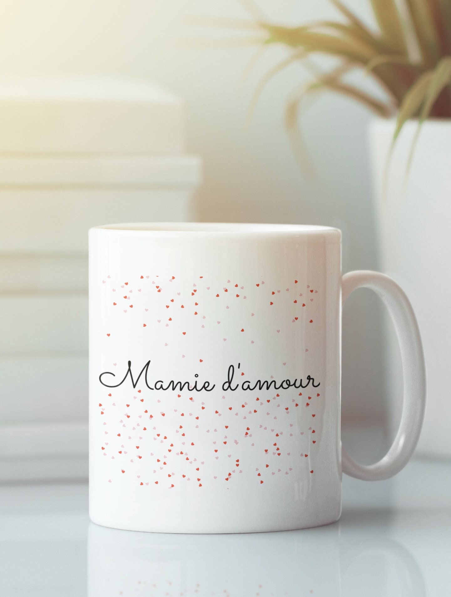 Mug Mamie D Amour/Tasse/ Grand Mere/Mug Personnalisé/Je T Aime/Cadeau/Cadeau Mere Fete Mere