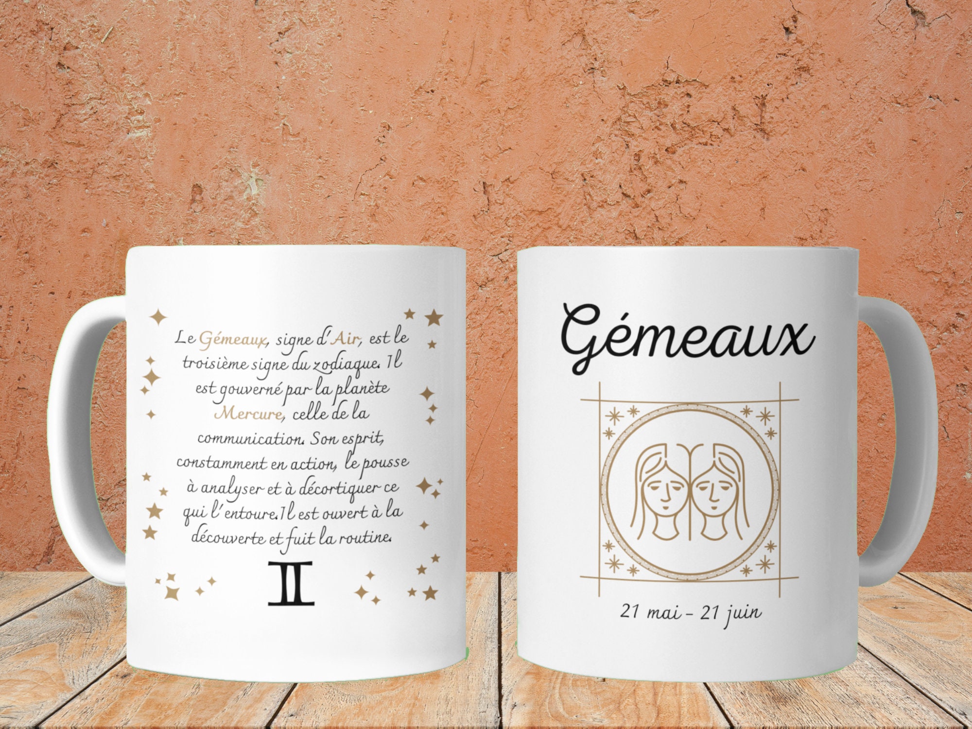 Mug Gémeaux/Tasse Signe Astrologique/ Gémeaux/Mug Astrologique/Mug Astrologique/Cadeau Gemeaux/ Cade