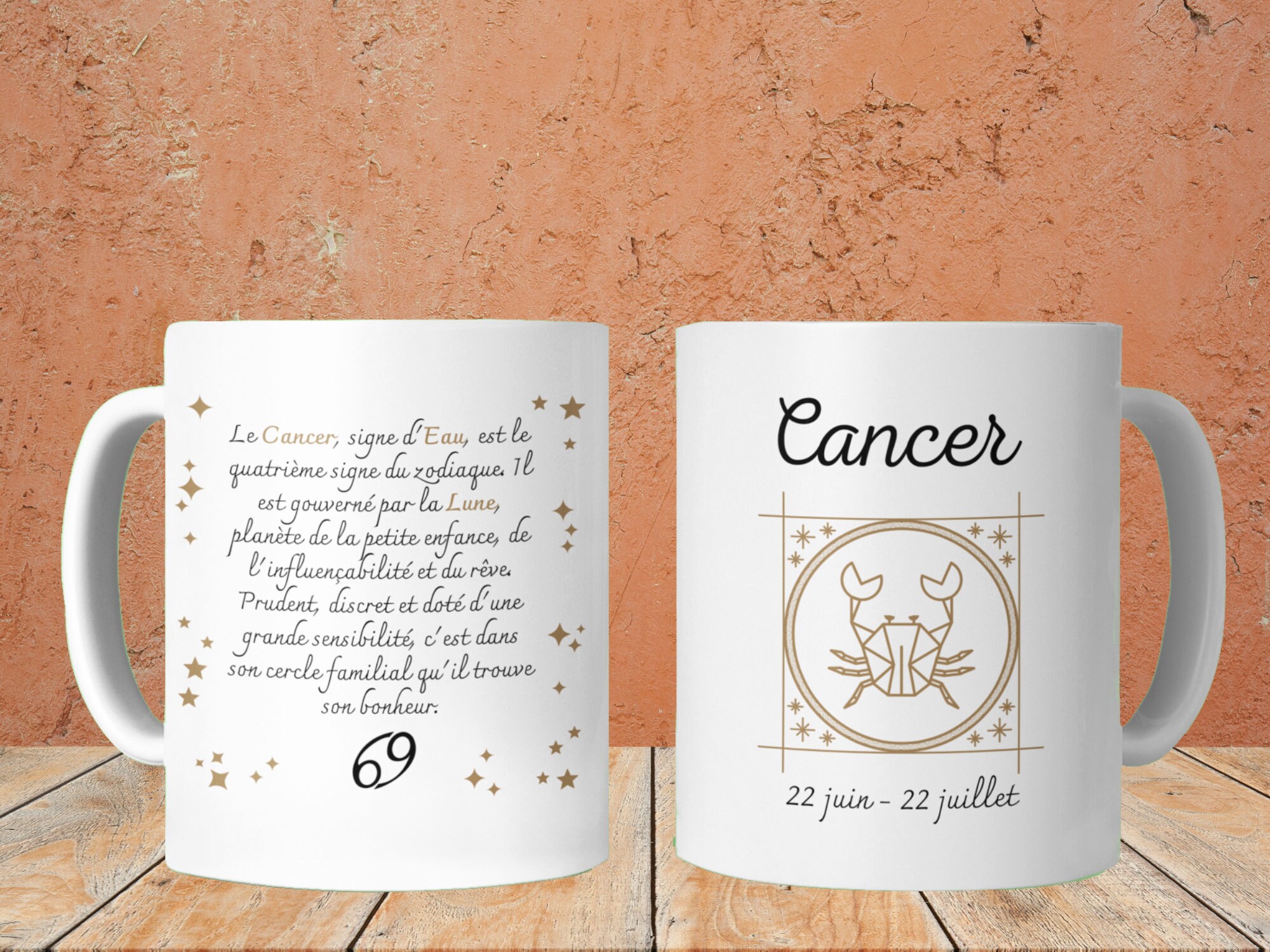 Mug Cancer/Tasse Signe Astrologique/ Cancer/Mug Astrologique/Mug Astrologique/Cadeau Cancer/ Cadeau 