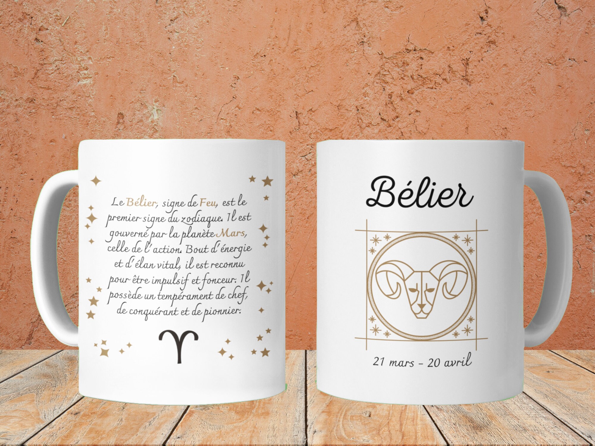 Mug Bélier/Tasse Signe Astrologique/ Bélier/Mug Astrologique/Mug Astrologique/Cadeau Bélier/Cadeau A