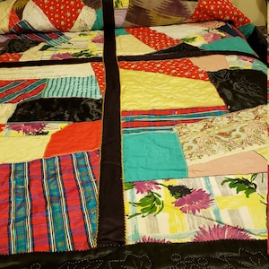 Crazy Quilt Handstiched Vintage