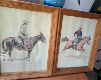Two Vintage Lithograph Prints