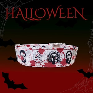 Collar para perro Halloween Scream, Jason, Michael Meyers y Beetlejuice: collar con hebilla o martingala