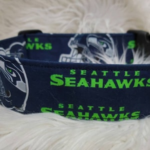 Football Seattle Seahawks Dog Collar- Martingale or Clip Collar