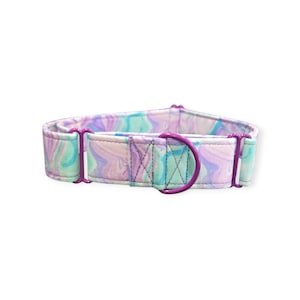 Purple and pink Watercolors Dog Collar- Martingale or Clip Collar