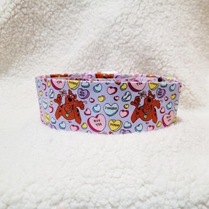 Valentines Scooby Doo Dog Collar- Martingale or Clip Collar only