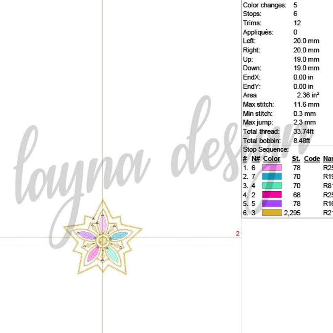 Golden Rumi Patterns 4 Sizes Rumi Pattern Design - Machine Embroidery Design File / Digital ...