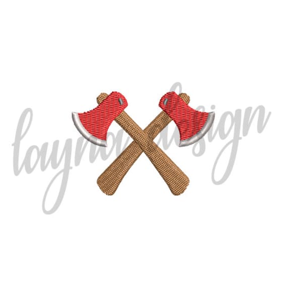 4 Sizes Axe Design Machine Embroidery Design File Etsy