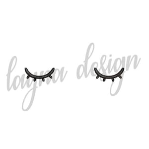 6 Größen Geschlossenes Auge Design - Stickdatei