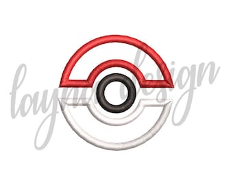 4 Sizes Pokeball Outline - Machine Embroidery Design File / Digital File