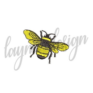 2 Größen Hummel Biene Design - Stickdatei Maschinenstickerei