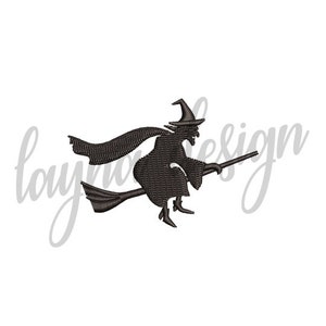 3 Sizes Witch Silhouette - Machine Embroidery Design File
