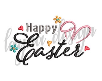 5 Größen Frohe Ostern Design - Stickdatei / digitale Datei
