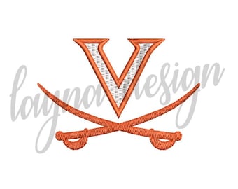 4 Sizes UVA Logo - Machine Embroidery Design File / Digital File