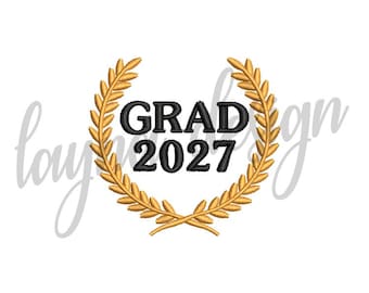 4 Sizes Grad 2027 Design - Machine Embroidery Design File / Digital File