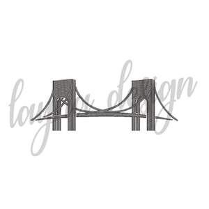 5 Sizes Bridge Silhouette - Machine Embroidery Design File