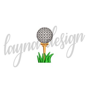 Golfbollsdesign i 2 storlekar - Maskinbroderidesignfil / Digital fil