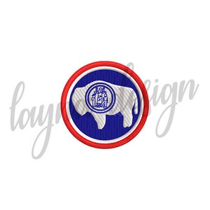 3 Sizes Wyoming State Symbol - Machine Embroidery Design File