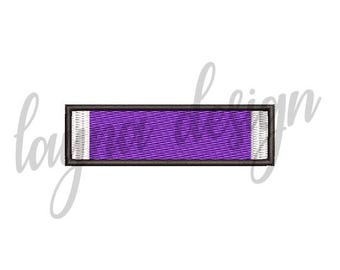 5 Sizes Purple Heart Ribbon - Machine Embroidery Design File / Digital File