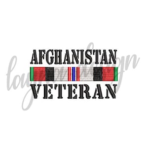 4 Maten Afghanistan Veteraan Lint - Machine Borduurwerk Design File