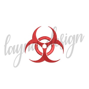 3 Sizes Bio Hazard Symbol - Machine Embroidery Design File