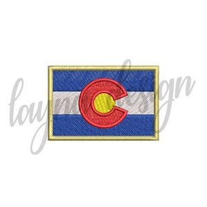 4 Sizes Colorado Flag - Machine Embroidery Design File