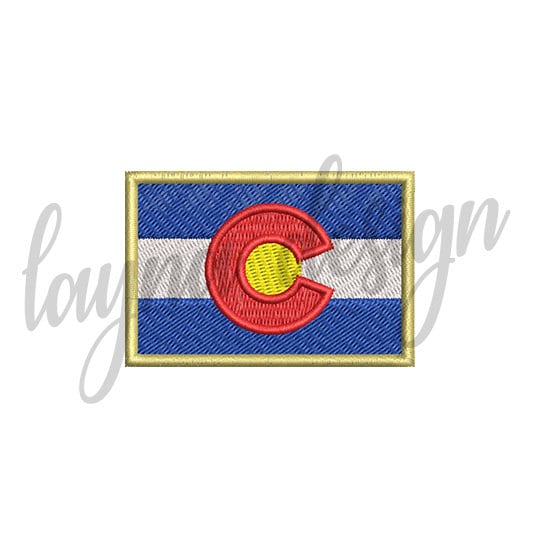 4 Sizes Colorado Flag - Machine Embroidery Design File