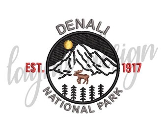 4 Sizes Denali National Park Design - Machine Embroidery Design File / Digital File
