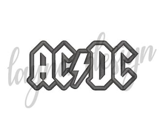 Sewing & Needlecraft Machine Embroidery Design File 2 Sizes ACDC ...