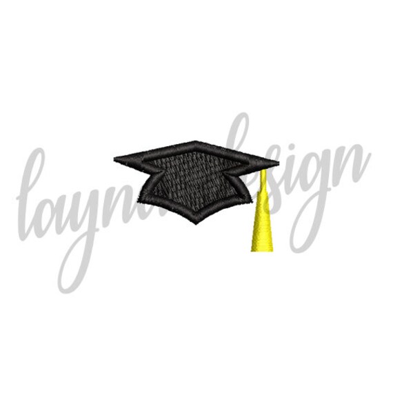 5 Sizes Graduation Cap Design Machine Embroidery Design File Etsy