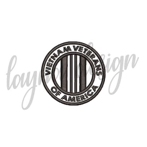 3 Größen Logo der Vietnam-Kriegsveteranen - Stickdatei