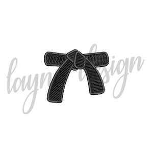 3 Sizes Black Belt Design - Machine Embroidery Design File
