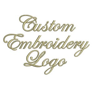 Arquivo de design de bordado de máquina de digitalização de logotipo de bordado personalizado