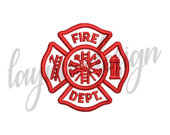 3 Sizes Fire DEPT. - Machine Embroidery Design File