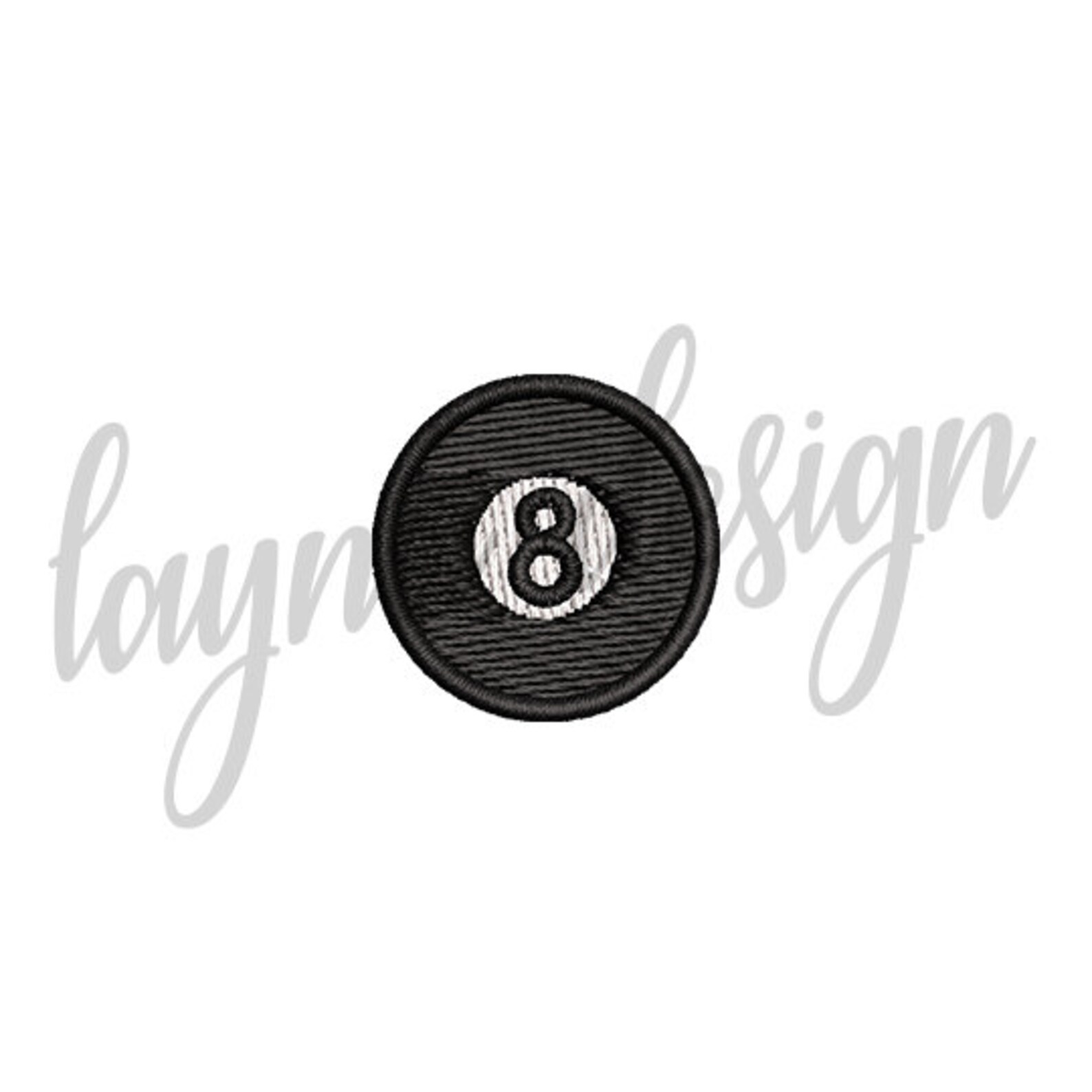3 Sizes 8 Ball - Machine Embroidery Design File / Digital File - Etsy