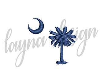 4 Sizes South Carolina Symbol - Machine Embroidery Design File / Digital File