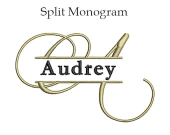 Split Monogram Custom Name Digitizing Machine Embroidery Design File