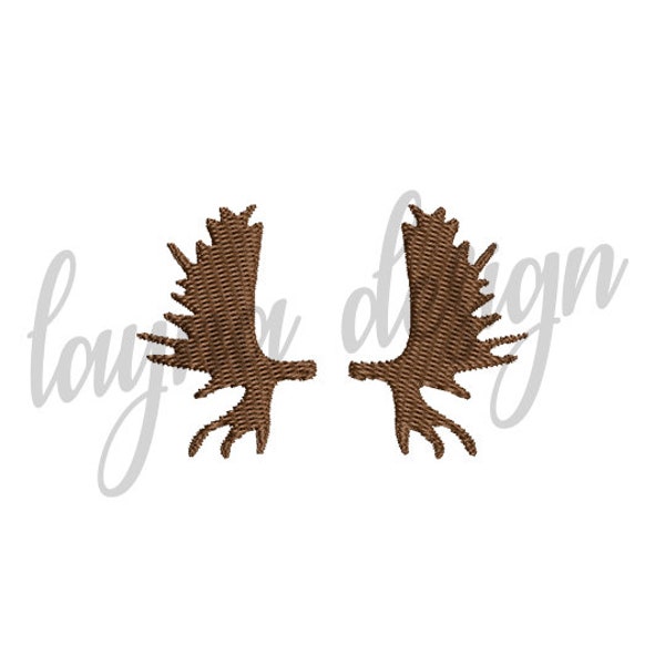 5 Sizes Moose Antlers Design - Machine Embroidery Design File