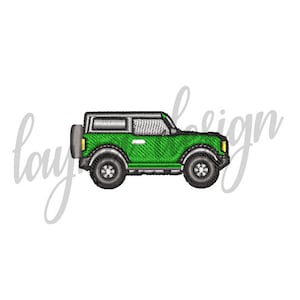 2 Sizes Offroad Car Design - Machine Embroidery Design File