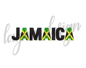 5 Sizes JAMAICA Flag Letters - Machine Embroidery Design File / Digital File