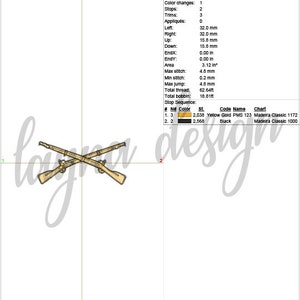 Embroidery Rifles 2 Sizes US Army Infantry - Machine Embroidery Design File / Digital ...