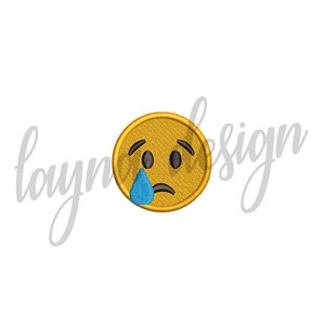 3 Sizes Tear Emoji Design  - Machine Embroidery Design File